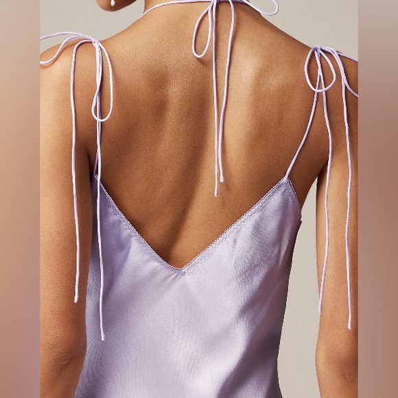 J. Women’s Anna October X J.Crew V-neck slip dress in luster crepe Size 12 NWOT - Picture 5 of 8